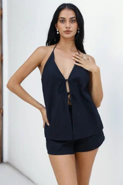 SEVEN WONDERS Octavia Top Black