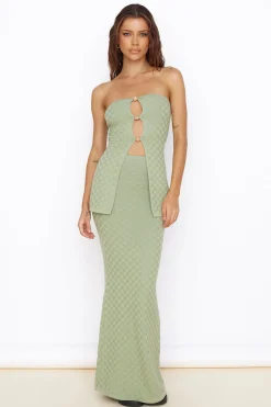SEVEN WONDERS Wataya Maxi Skirt Sage