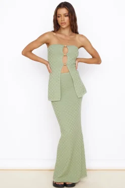 SEVEN WONDERS Wataya Maxi Skirt Sage