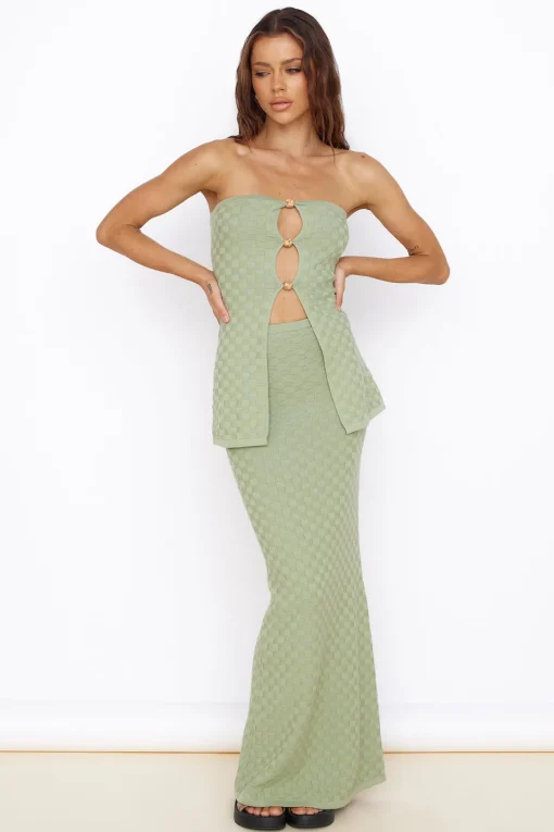 SEVEN WONDERS Wataya Maxi Skirt Sage