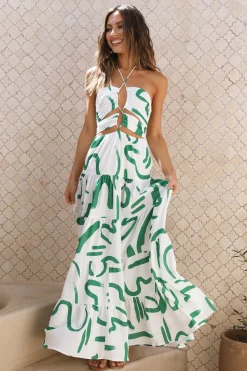 SEVEN WONDERS Yorkalina Maxi Dress Emerald