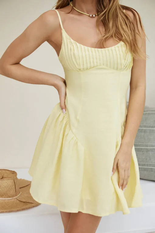 Shine For You Mini Dress Yellow