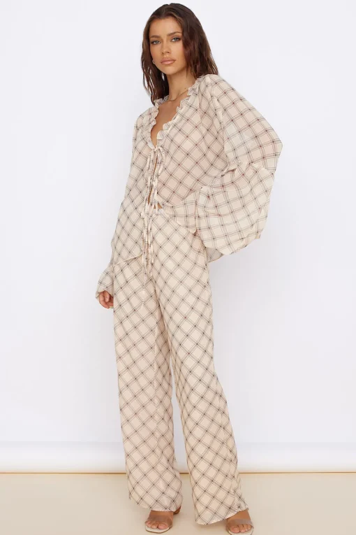 SNDYS Candice Pant Check Print