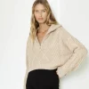 SNDYS Jax Crop Jumper Beige