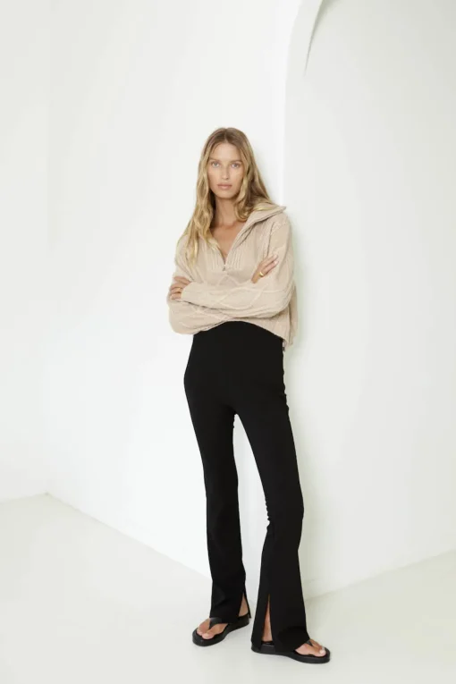 SNDYS Jax Crop Jumper Beige