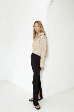 SNDYS Jax Crop Jumper Beige