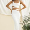 Sneaking Out Maxi Skirt White