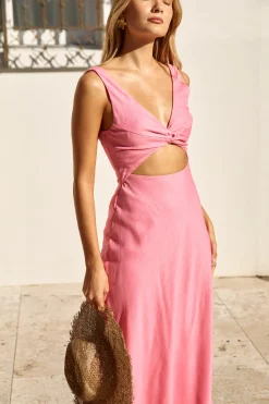 Soft Silhouette Maxi Dress Pink