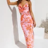 Solar Splendor Midi Dress Pink