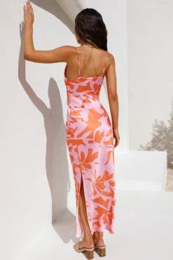 Solar Splendor Midi Dress Pink