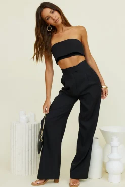 Solaris Crop Top Black