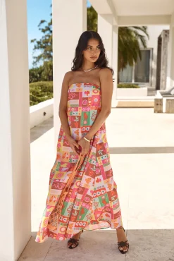 Spellcaster Strapless Maxi Dress Multi