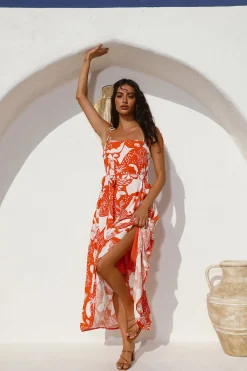 Star Gazing Maxi Dress Orange