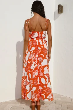 Star Gazing Maxi Dress Orange