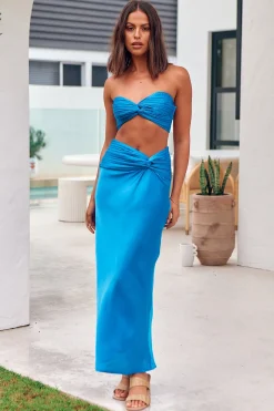 Star In The Night Maxi Skirt Blue