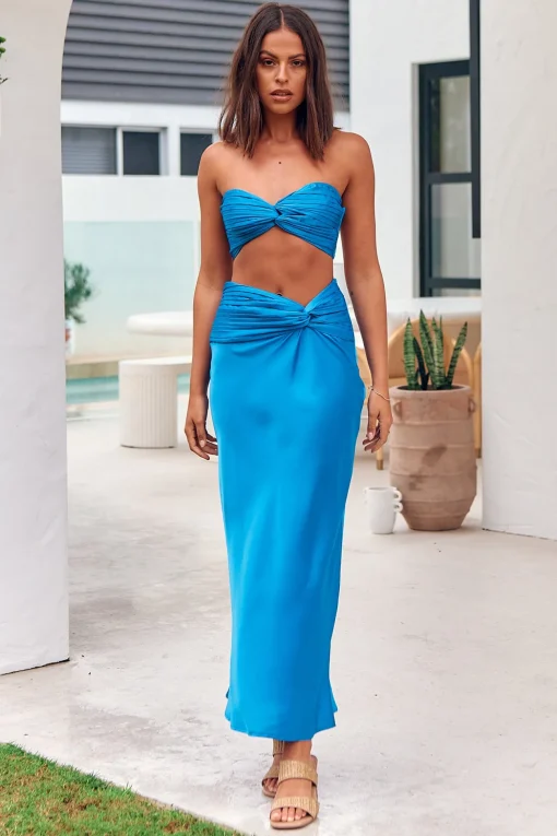 Star In The Night Maxi Skirt Blue
