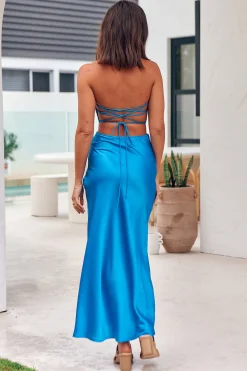 Star In The Night Maxi Skirt Blue