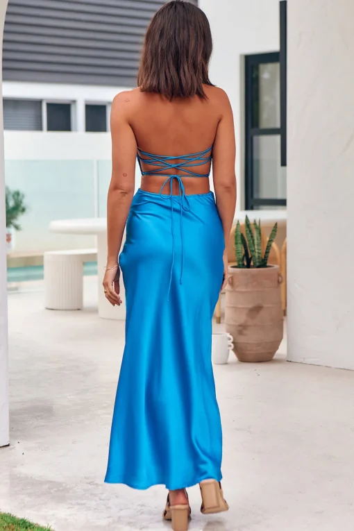 Star In The Night Maxi Skirt Blue