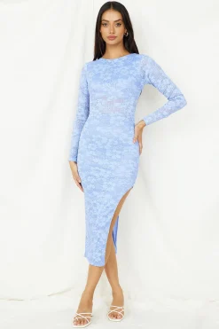 Sudden Moments Midi Dress Blue