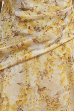 Summer Blossoms Maxi Dress Yellow