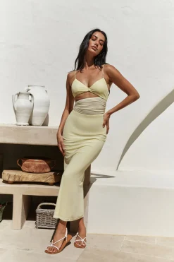Summer Nomad Midi Dress Yellow