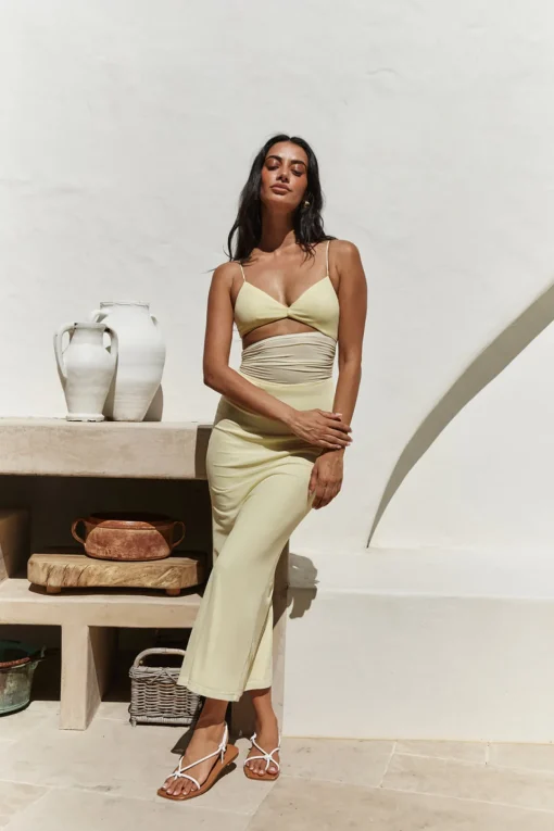 Summer Nomad Midi Dress Yellow