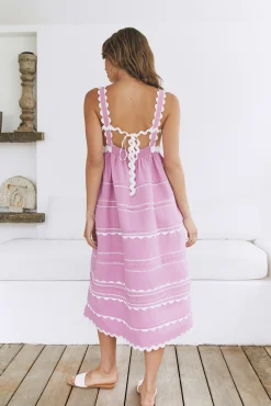 Summer Soirée Midi Dress Pink