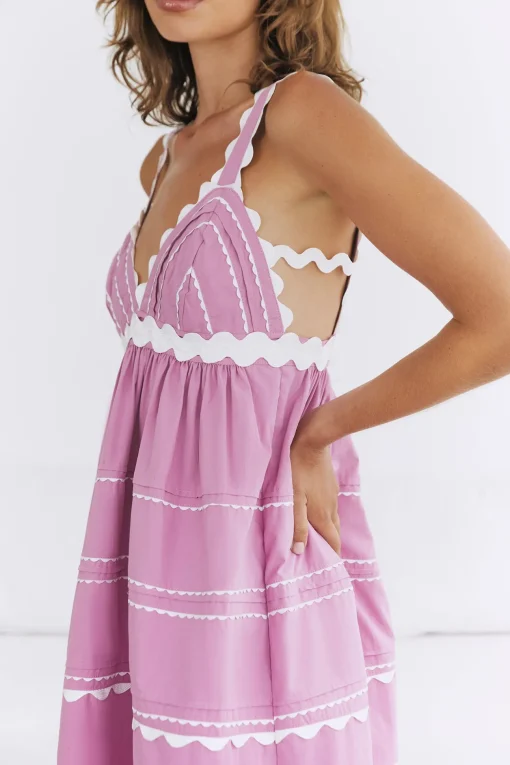Summer Soirée Midi Dress Pink
