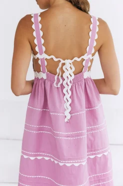 Summer Soirée Midi Dress Pink