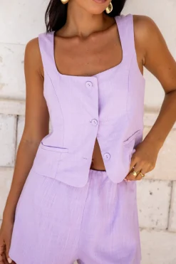 Summer Spell Crop Top Purple