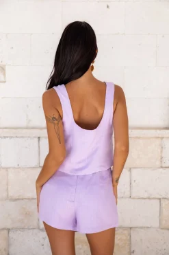 Summer Spell Crop Top Purple