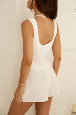 Summer Spell Shorts White