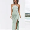 Summer's Embrace Midi Dress Sage