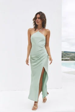 Summer's Embrace Midi Dress Sage