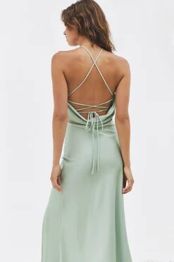 Summer's Embrace Midi Dress Sage