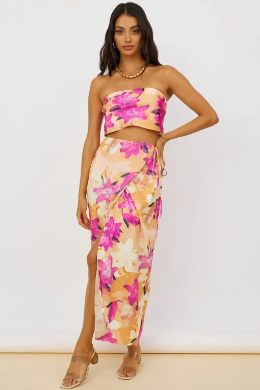 Sun On My Shoulder Crop Top Floral