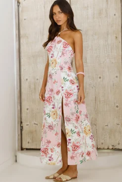 Sunset Dahlia Midi Dress Floral