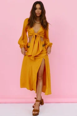 Sweet Aurelia Maxi Skirt Orange