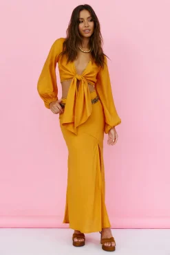 Sweet Aurelia Maxi Skirt Orange