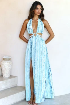 Sweet Azure Maxi Dress Blue