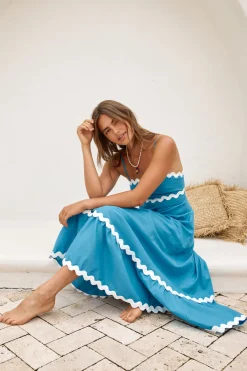 Sweet Devotion Maxi Dress Blue