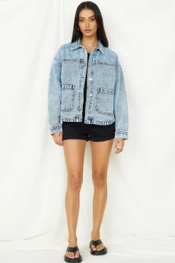 Sweet Victory Denim Jacket Blue