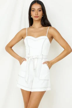 Take a Glimpse Romper White