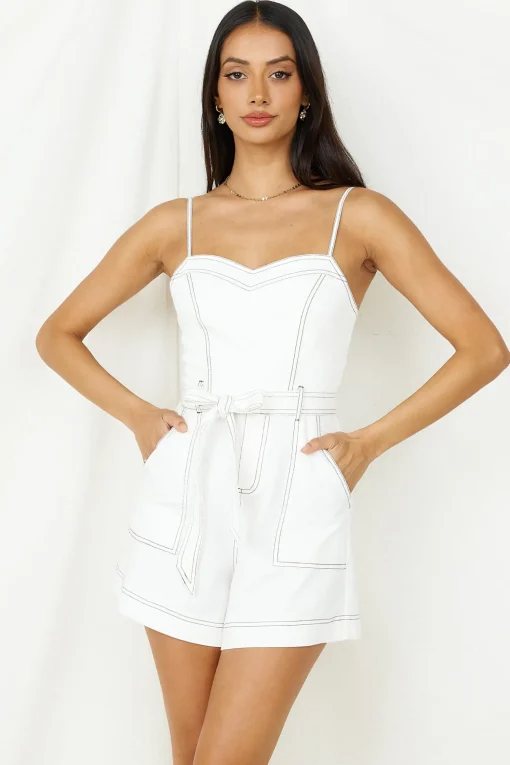 Take a Glimpse Romper White