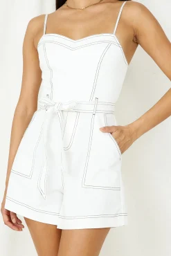 Take a Glimpse Romper White