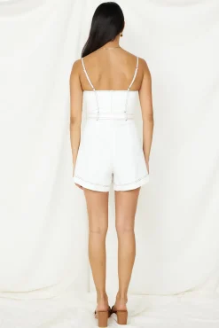 Take a Glimpse Romper White