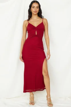 Take Me To Dinner Maxi Dress Wine