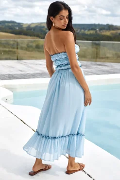 Talulah Strapless Maxi Dress Blue