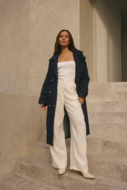 Taylah Trench Coat Denim