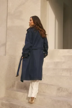 Taylah Trench Coat Denim